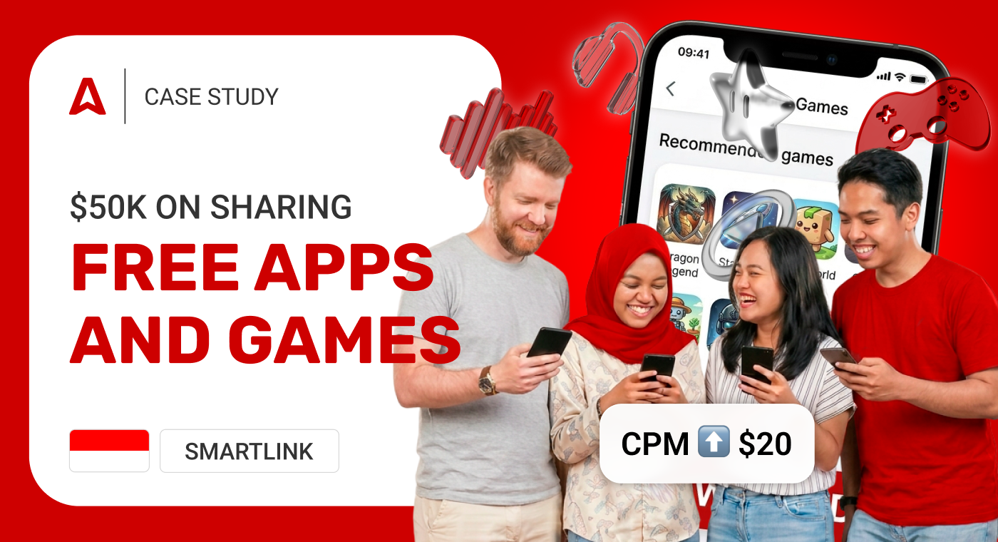 How a free app platform reached $50K+ monthly revenue with Smartlink monetization